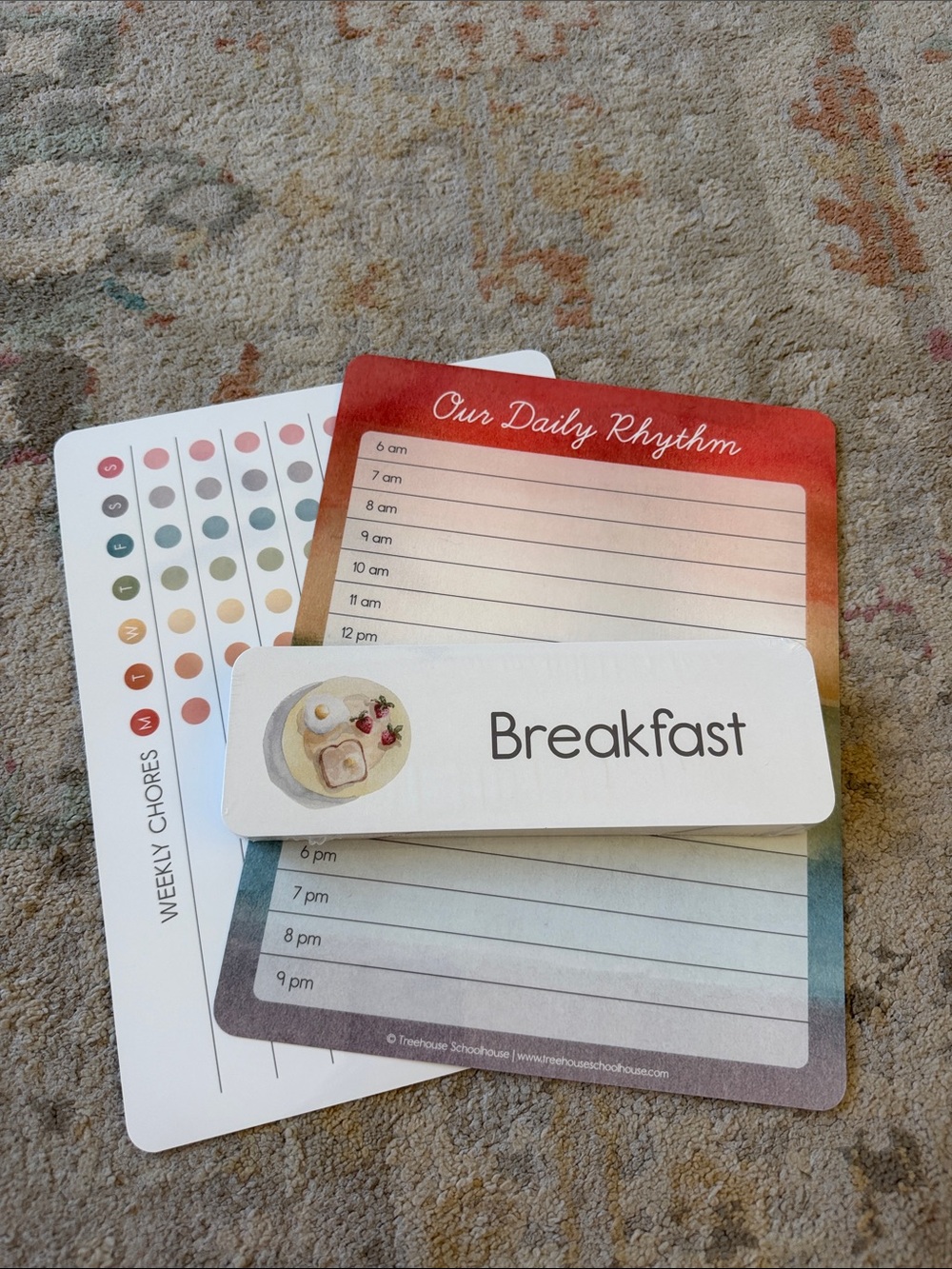 Our Daily Rhythm Kids Routine Cards & Chore Chart - Multicolor